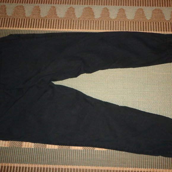 GAP Drawcord Waist Cropped Pants S Black Elastic Waist/Cuffs Pockets - Picture 7 of 14